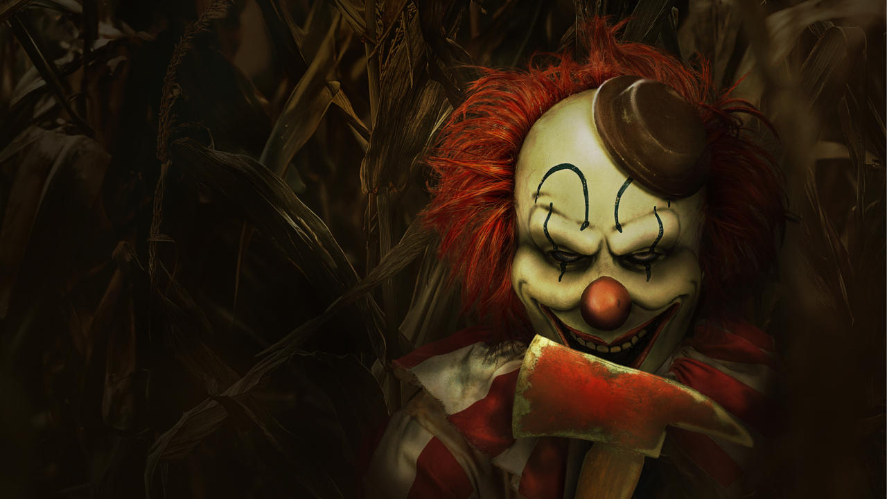 Clown in a Cornfield